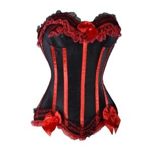 Bonitaz Black And Red Corset Top Small